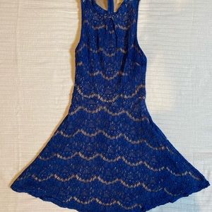 Blue lace dress
